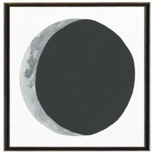 Watercolor waxing crescent moon