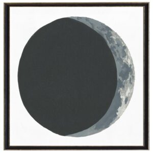 Watercolor waning crescent moon