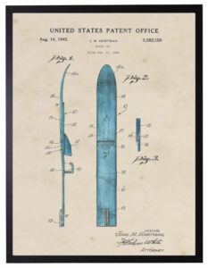 Watercolor water ski patent