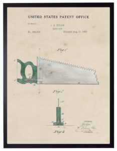 Watercolor green saw patent