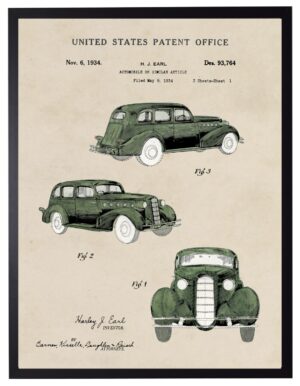 Watercolor  Automobile Patent
