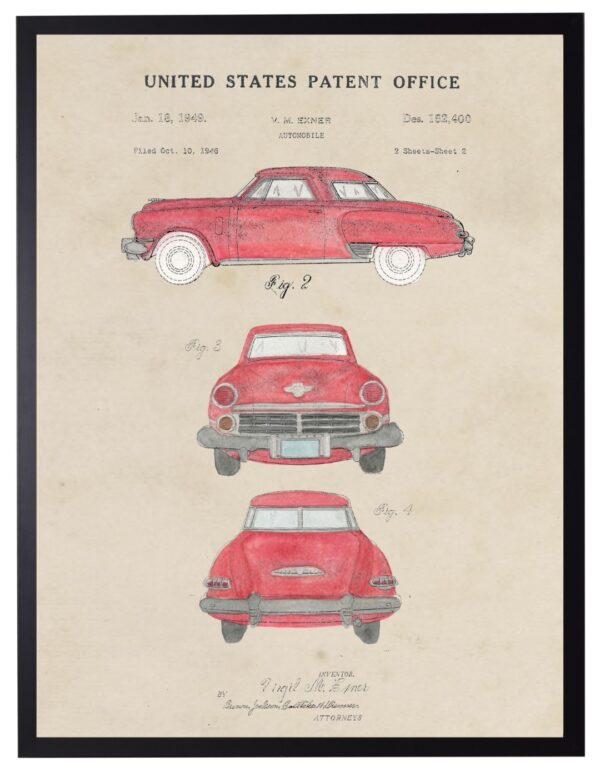 Watercolor Automobile Patent