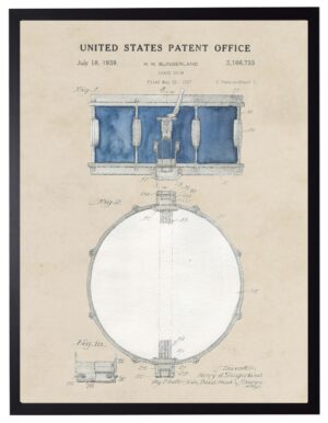 Watercolor Snare Drum Patent