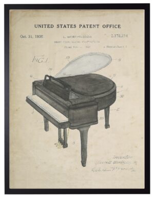Watercolor Grand Piano Patent
