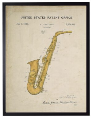 Watercolor Saxaphone Patent