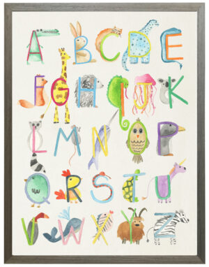 Watercolor Animal ABC collection