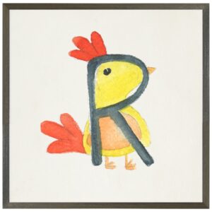 Watercolor R Rooster