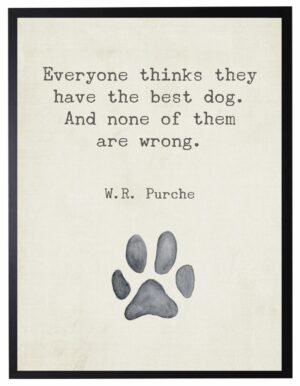 Paw print w/ Everyone thinks they have the best dog