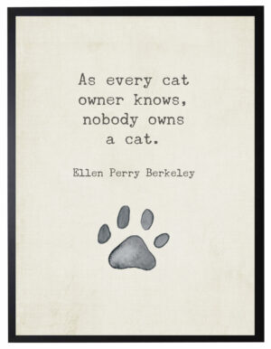 Paw print w/ As every cat quote