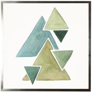 Watercolor abstract triangles