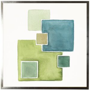 Watercolor abstract squares