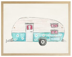 Watercolor Miss Daisy Camper