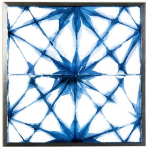 Blue watercolor Geometric F