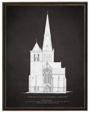 Church B grey on black background