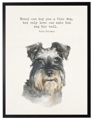Watercolor Terrier with F Money can buy quote