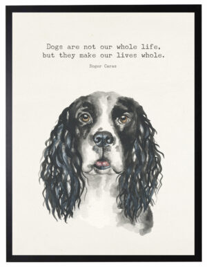 Watercolor Spaniel with Dogs are not quote