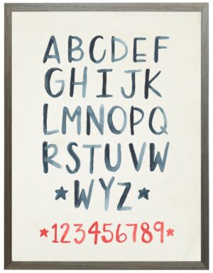 Americana ABCs Uppercase Navy and red
