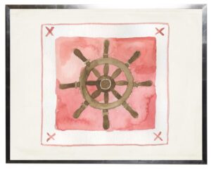 Watercolor Ship Wheel