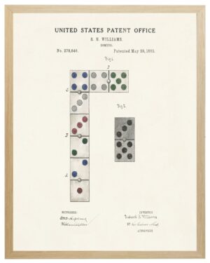 Dominos patent on light background