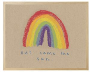 Out came the sun rainbow in pastels