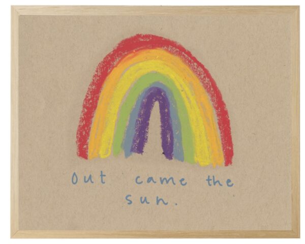Out came the sun rainbow in pastels