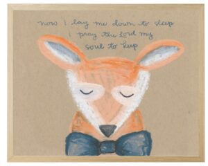 Now I lay me down to sleep fox in pastels