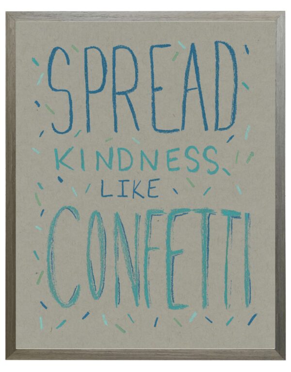 Spread kindness quote in pastels