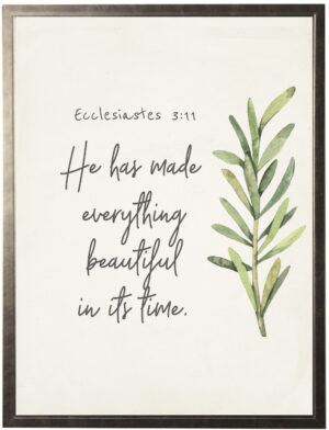 Ecclesiastes 3:11 with watercolor rosemary