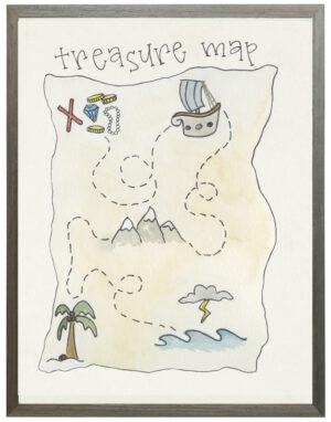 Watercolor Treasure Map