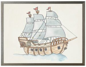 Watercolor Pirate Ship