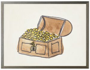 Watercolor open loot box