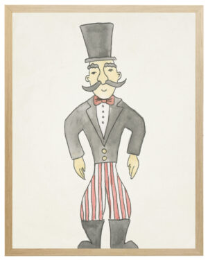 Circus ringmaster in watercolor