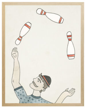 Watercolor Circus juggler