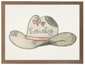 Watercolor howdy cowboy hat