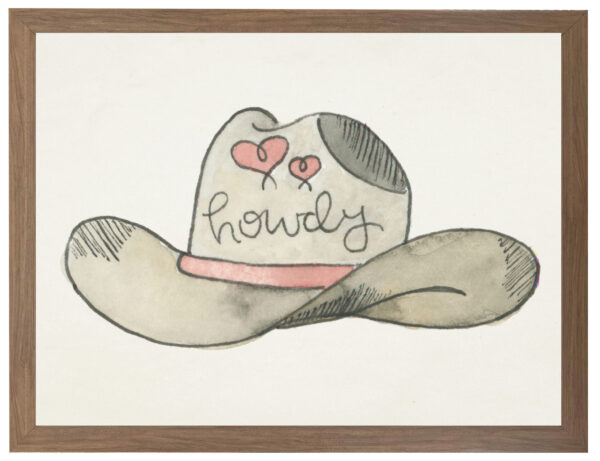 Watercolor howdy cowboy hat