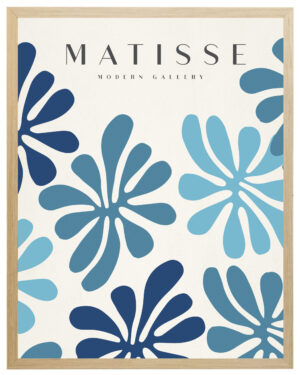 Matisse geometric in blues