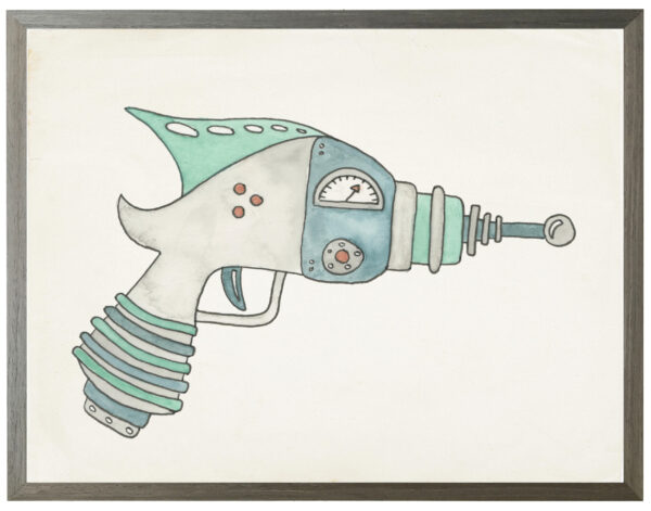 Watercolor space gun