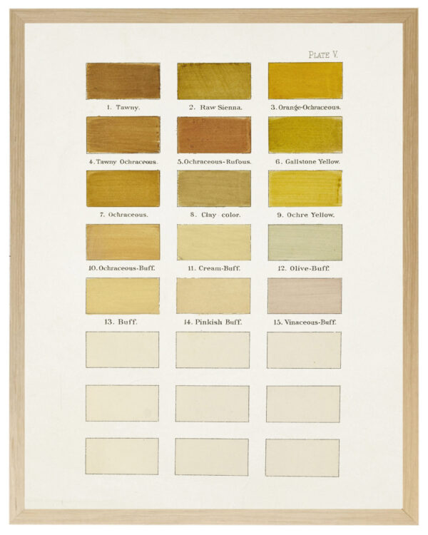 Golds painted color chart