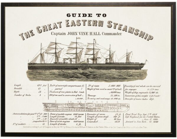 Vintage great eastern steamship print