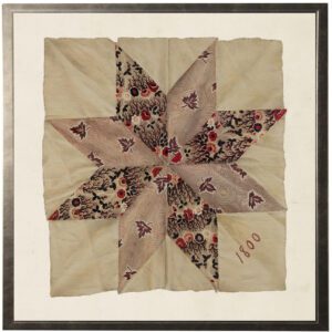 Watercolor star quilt square