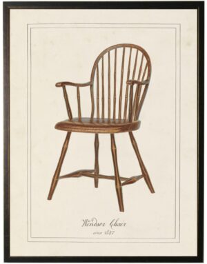 Watercolor windsor chair painting