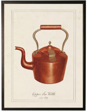 Watercolor copper tea kettle painting