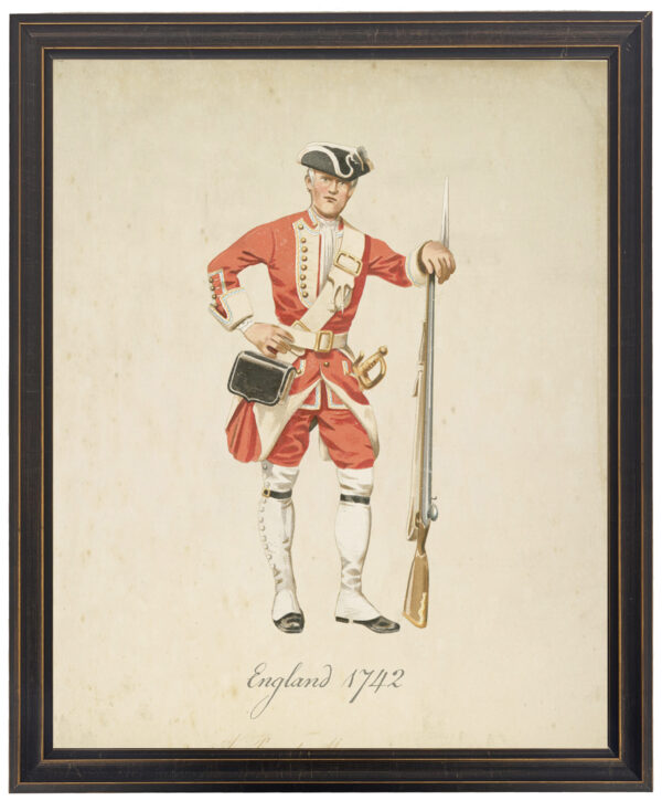 Vintage illustration of a English soldier