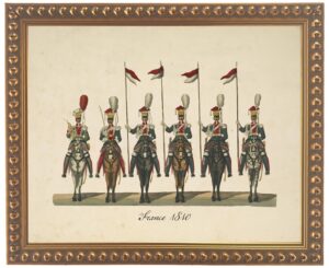 Vintage illustration of a French soldiers
