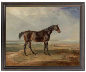 Vintage oil painting reproduction of a horse