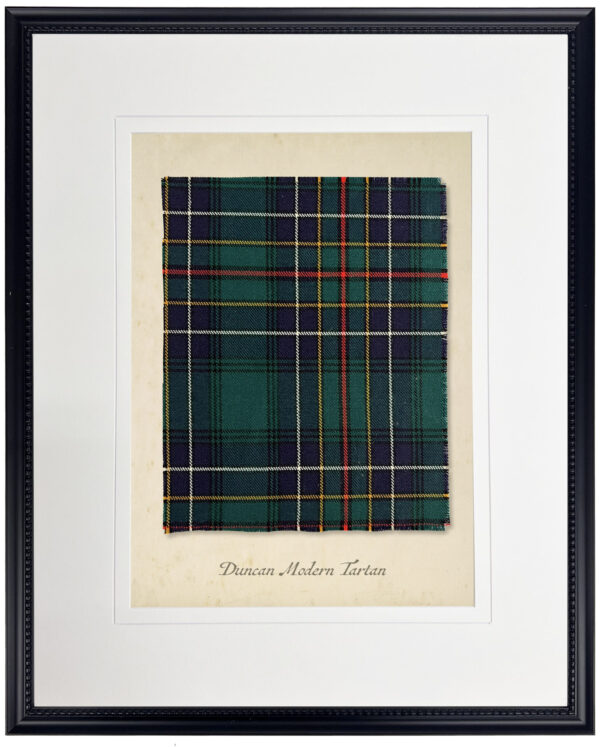 Duncan Modern tartan plaid print matted with a cream mat with a v-groove