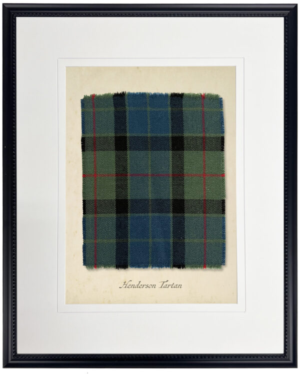 Henderson tartan plaid print matted with a cream mat with a v-groove