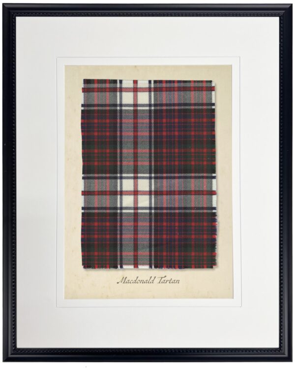 Tartan plaid print matted with a cream mat with a v-groove