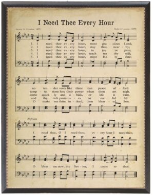 I Need Thee Every Hour Hymn