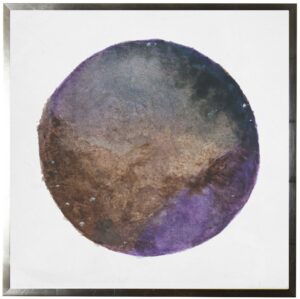 Watercolor purple moon